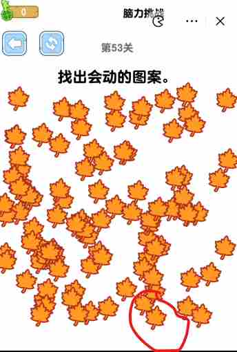 烧脑瓶子找出会动的枫叶