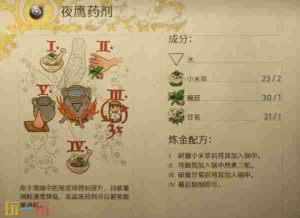天国拯救夜鹰药剂怎么做介绍 天国拯救夜鹰药剂怎么做