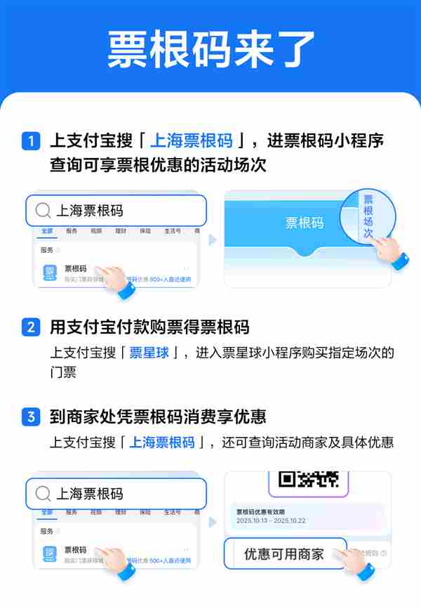 上海启动“票根”联动消费试点活动!“观演参赛+消费购物”福利