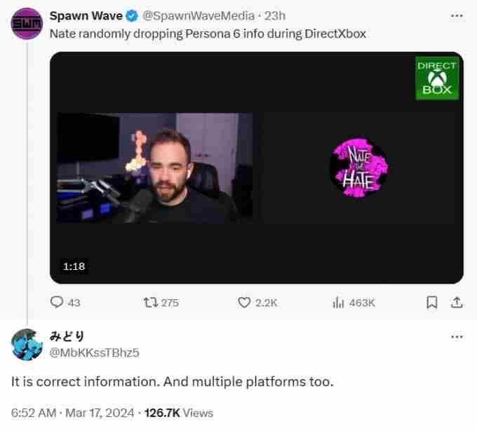 ATLUS的Xbox发行版为多平台Persona