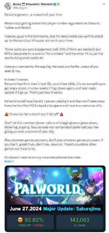 <a href=/news/27359.html target=_blank class=infotextkey>幻兽帕鲁</a>官方公然搞怪 <a href=/news/27359.html target=_blank class=infotextkey>幻兽帕鲁</a>服务器管理员指令