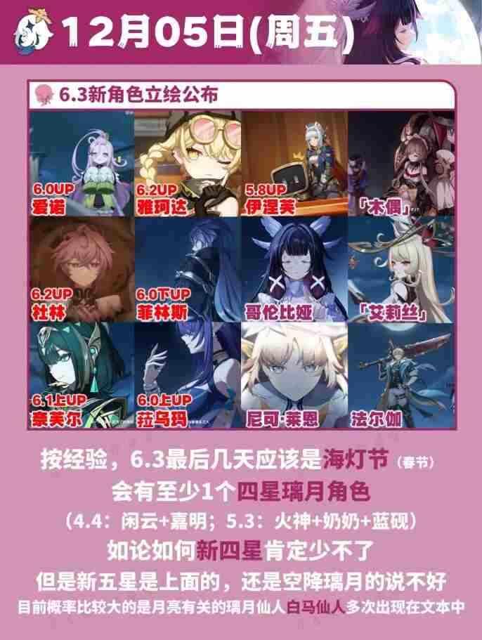 原神「月之三」版本「终北的夜行诗」活动汇总